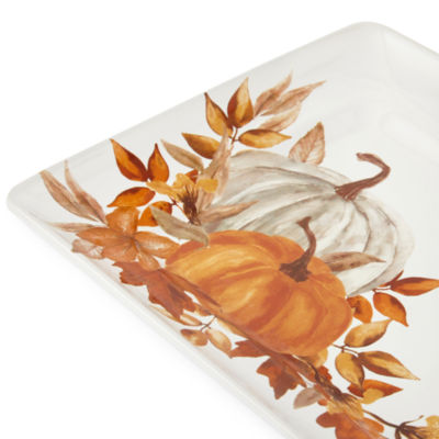 Linden Street Woodland Spice Pumpkin Serving Platter Stoneware