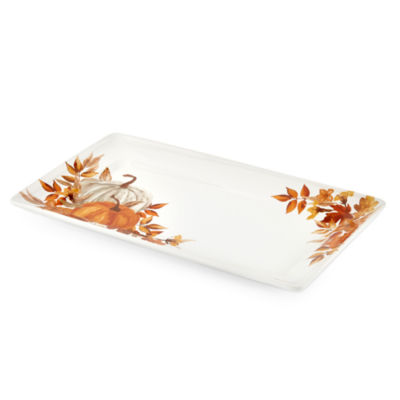 Linden Street Woodland Spice Pumpkin Serving Platter Stoneware