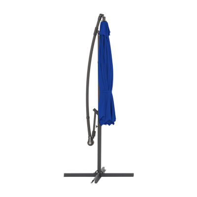 9.5-Foot UV Resistant Offset Patio Umbrella with Base Weights