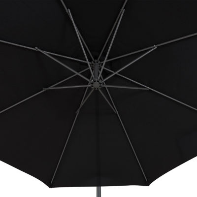 9.5-Foot UV Resistant Offset Patio Umbrella with Base Weights