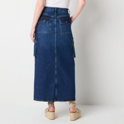 a.n.a Womens High Rise Maxi Skirt