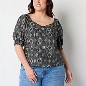 Jcpenney plus size blouses hotsell