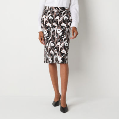 Liz Claiborne Ponte Womens Mid Rise Pencil Skirt