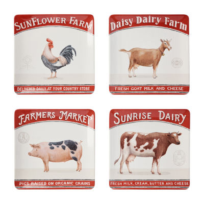 Certified International Vintage Farm 4-pc. Ceramic Dinner Plate