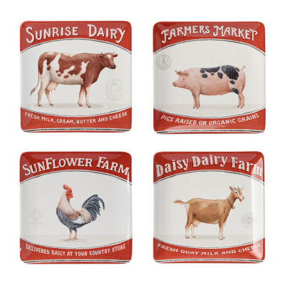 Certified International Vintage Farm 4-pc. Ceramic Salad Plate