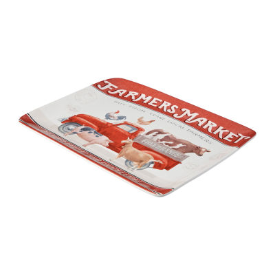 Certified International Vintage Farm Ceramic Serving Platter