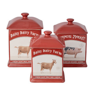 Certified International Vintage Farm 3-pc. Canister