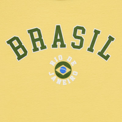 Brazil Ringer Tee Womens Crew Neck Short Sleeve Regular Fit Juniors Graphic T-Shirt