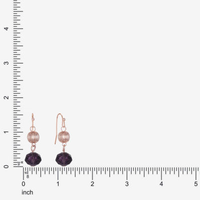 Liz Claiborne Gold Tone Womens Round Drop Earrings