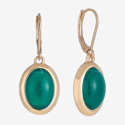 Monet Jewelry Gold Tone Womens Oval Drop Earrings