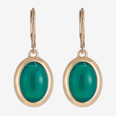 Monet Jewelry Gold Tone Womens Oval Drop Earrings