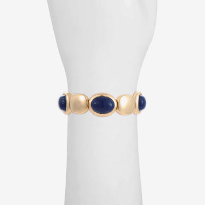 Monet Jewelry Gold Tone Womens Oval Cushion Stretch Bracelet