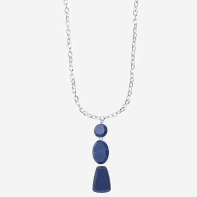 Liz Claiborne Multi Shape Womens 20 Inch Pendant Necklace