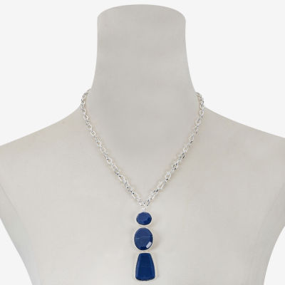 Liz Claiborne Multi Shape Womens 20 Inch Pendant Necklace