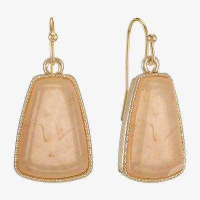 Liz Claiborne Hexagon Womens Drop Earrings