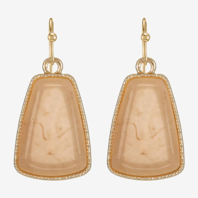 Liz Claiborne Hexagon Womens Drop Earrings