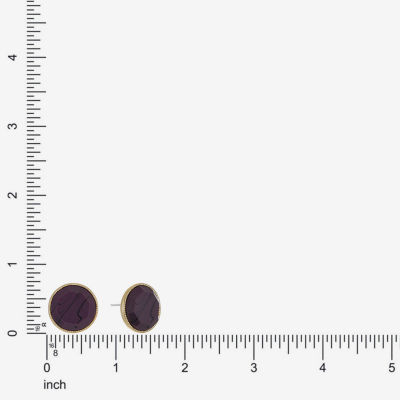 Liz Claiborne Button 18mm Circle Stud Earrings