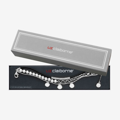 Liz Claiborne 3 Row Womens Charm Bracelet