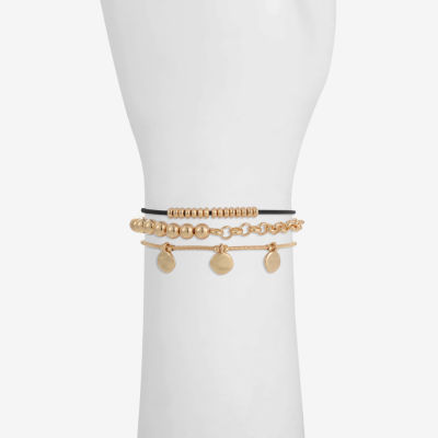 Liz Claiborne 3 Row Womens Charm Bracelet