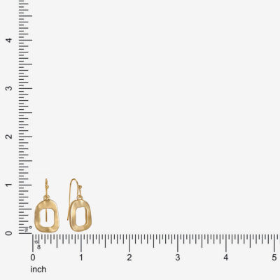 Liz Claiborne Hammered Womens Drop Earrings