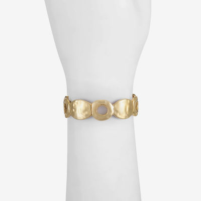 Liz Claiborne Hammered Disc Womens Stretch Bracelet
