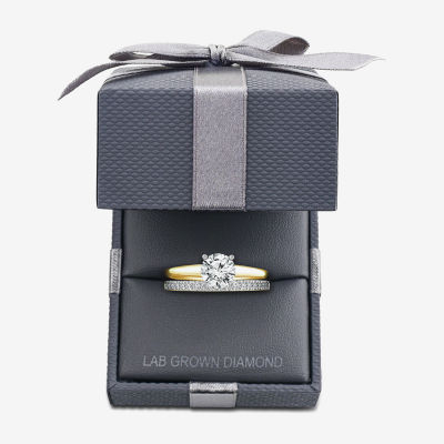 1 1/4 CT. T.W. Lab-Grown (F / VS2)  Diamond Round Solitaire Bridal Set in 10K or 14K Gold