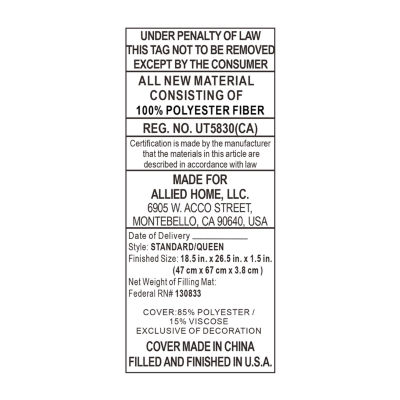 Fruit of the Loom Ultra Comfort Medium/Firm Bed Pillow