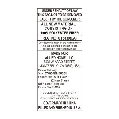 Fruit of the Loom Ultra Comfort Soft/Medium Density Bed Pillow