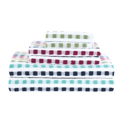 Fruit of the Loom Multi Check 6-pc. Bath Towel Set