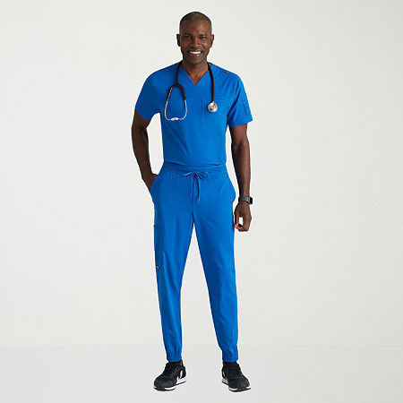 Grey's Anatomy by Barco Spandex Stretch Direct Grsp634 Striker 4-Pocket Jogger Mens Stretch Fabric Moisture Wicking Wrinkle Resistant Scrub Pant, Larg
