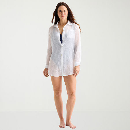 Sonnet Shores Womens Dress Swimsuit Cover-Up