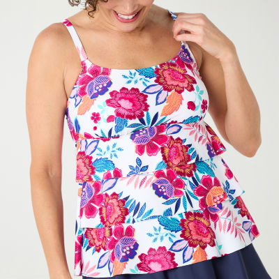 Sonnet Shores Womens Floral Swim Dress