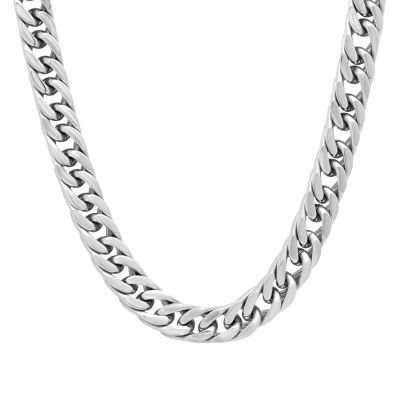 Stainless Steel Solid Link Chain Necklace - JCPenney