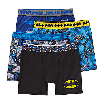 Batman Big Kid Boys 4 Pair Boxer Briefs, Color: Blue - JCPenney