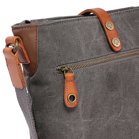 TSD Brand Redwood Crossbody Messenger Bag, One Size, Gray