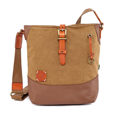 Tsd Brand Redwood Crossbody Messenger Bag In Brown