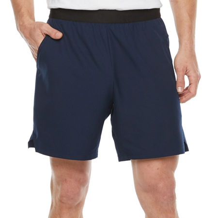 Xersion Core Twill 7 Inch Mens Moisture Wicking Workout Shorts, Medium, Blue