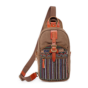 Women's Canvas Convertible Mini Small Sling Backpack Rucksack