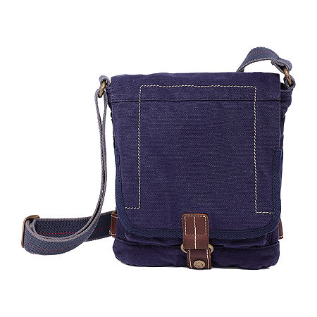 TSD Brand Atona Classic Flap Crossover Messenger Bag, One Size, Blue