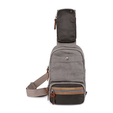 TSD Brand Tapa Sling Bag Backpack, One Size, Gray