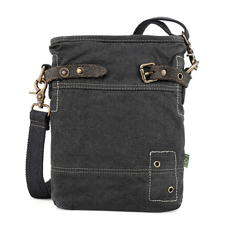 TSD Brand Coastal Zippered Crossbody Messenger Bag, One Size, Gray