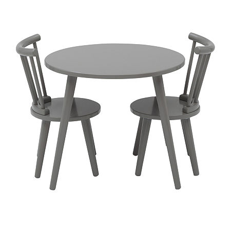 Kids Table + Chairs, One Size, Gray