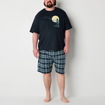 St. John's Bay Mens Big and Tall Crew Neck Short Sleeve 2pc. Pant