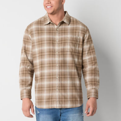 Arizona Big and Tall Mens Regular Fit Long Sleeve Flannel Shirt