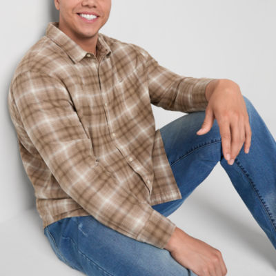 Arizona Big and Tall Mens Regular Fit Long Sleeve Flannel Shirt