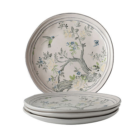 Laura Ashley 4-pc. Belvedere Earthenware Luncheon Plate Set - Artisan Collectables, One Size, White