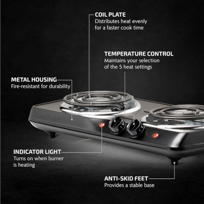 Ovente Double Coil Electric Burner