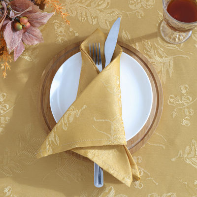 Elrene Home Fashions Elegant Woven Leaves Set 8-pc. Napkins