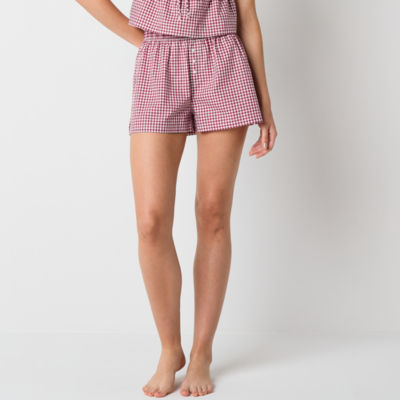 Arizona Body Womens Juniors Poplin Pajama Shorts