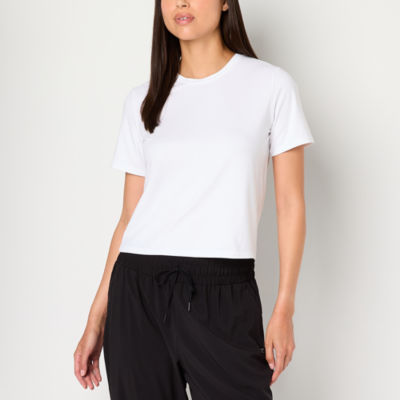 Xersion Everyday Womens Crew Neck Short Sleeve Quick Dry Active T-Shirt